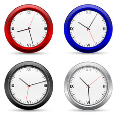 Set of vector clocks icon