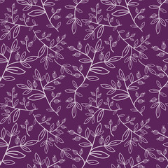 Purple decorative seamless pattern