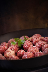 Raw meat balls