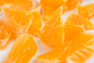 Fototapeta na wymiar tangerine chunks