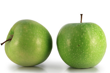 Two green apples.