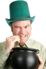 Leprechaun with His St Patricks Day Gold