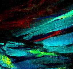 abstract chaotic painting by oil on canvas,  illustration, backg © Mikhail Zahranichny