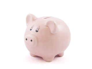 Piggy bank with clipping path