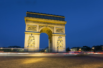 Fototapeta na wymiar Arc de triomphe, Charles de Gaulle square, Paris, Ile de France,