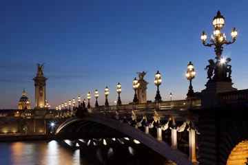 Photo sur Plexiglas Pont Alexandre III Alexander III bridge, Paris, France