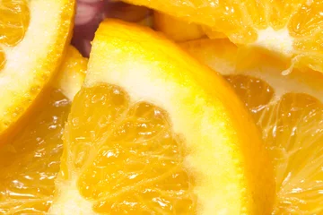 Fototapete Obstscheiben in Scheiben geschnittene Orange