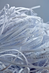 Pile of shredded paper - confidentiality