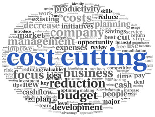 Focus on costs cutting concept
