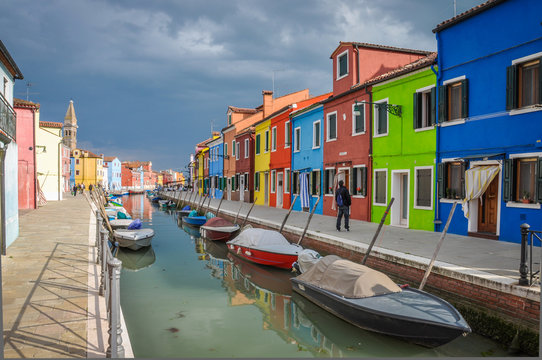 Burano island , Venis