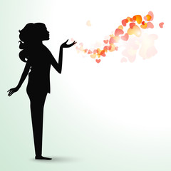 Happy Valentines Day background, greeting card or gift card with