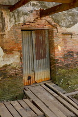 The door was closed.