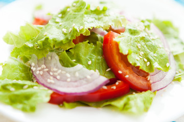 Vitamin salad with tomato and pepper