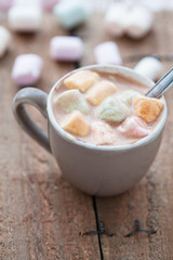 Hot chocolate and marshmallows