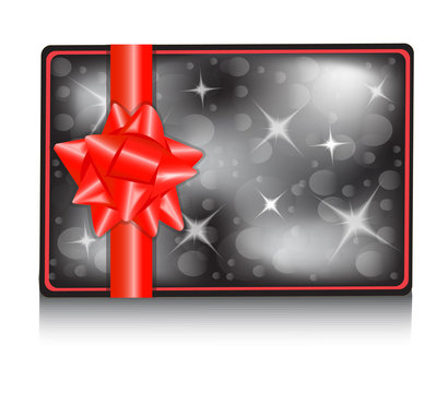Gift card with a bow