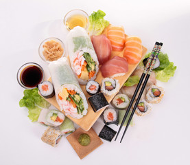 assortment of sushi and maki © M.studio