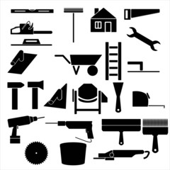 Builder Icons - obrazy, fototapety, plakaty