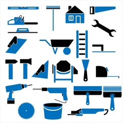 Builder Icons - obrazy, fototapety, plakaty