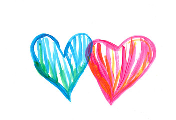 Drawing of a hearts
