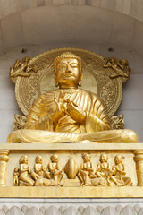 Buddha image at Vishwa Shanti Stupa, Rajgir.