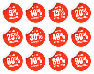 Rabatt Sticker - rot
