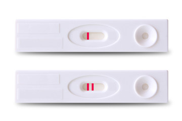 Positive and negative pregnancy tests