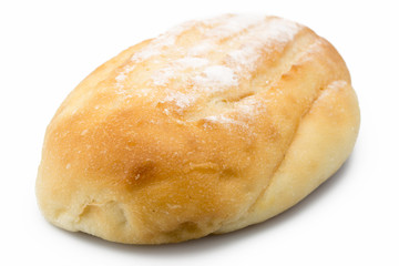 fresh bread isolated on white background