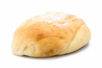 fresh bread isolated on white background