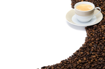 kaffeebohnen mit espresso