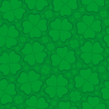 Seamless leaf clover on St. Patrick's Day