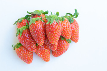 group of stack fresh strawberry