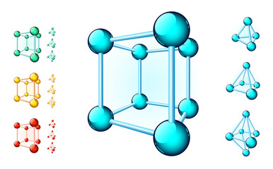 Obraz premium Molecular cube