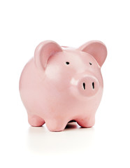 Rosa Sparschwein isoliert