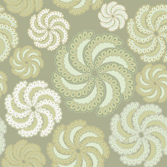 Abstract flower pattern seamless. Floral vector background.