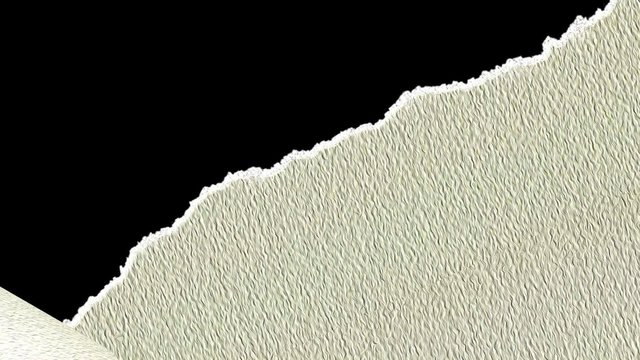 video transition of different torn paper with alpha mask