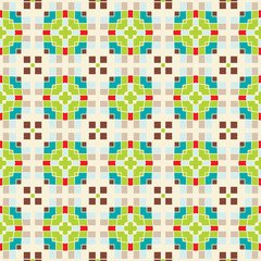 Naklejka premium Design for seamless tiles with geometric lines and squares