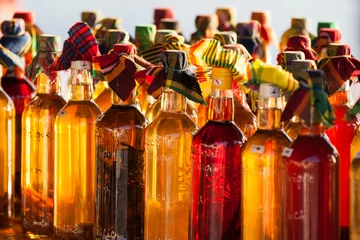 Foto auf Acrylglas Karibik Rumflaschen in der Karibik