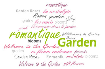 Garten Romantik Tag Cloud Wörter
