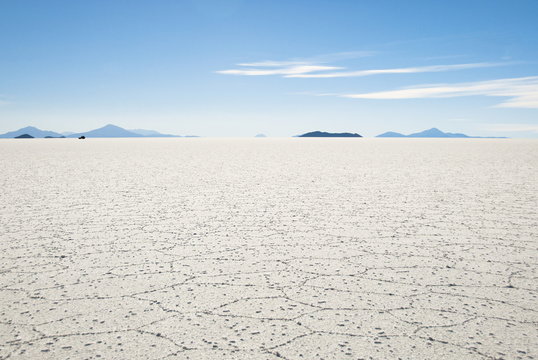 Salt desert, Salar de Uyuni in Bolivia.