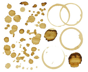 Coffee stain isolated on white background