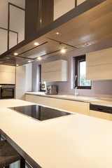 modern loft, view of the kitchen