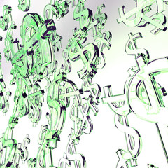 Dollar Currency background - green -