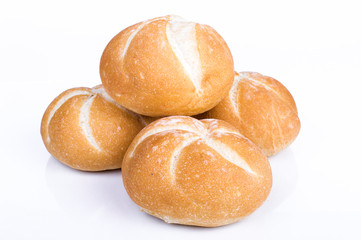 Group of bread isolated.