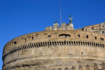 Fototapeta na wymiar Castel Sant'Angelo widok z Piazza Pia