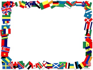 Flag frame