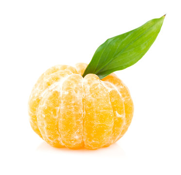 tasty tangerines isolated on white