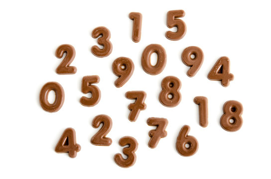 Zahlen aus Schokolade