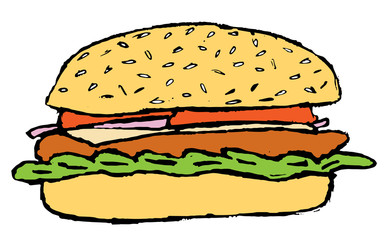 sketch of the hamburger