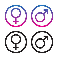 Iconse internet symboles homme femme
