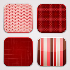 red Textile Squares